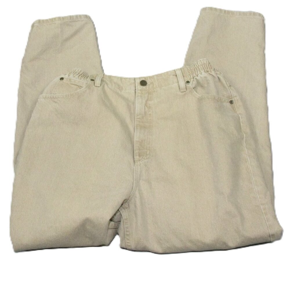 L.L. Bean Tan Original Relaxed Fit Jeans Size 16R